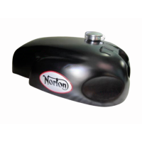 Norton Manx Triton Wideline Matte Black Steel Petrol Fuel Tank With Cap
